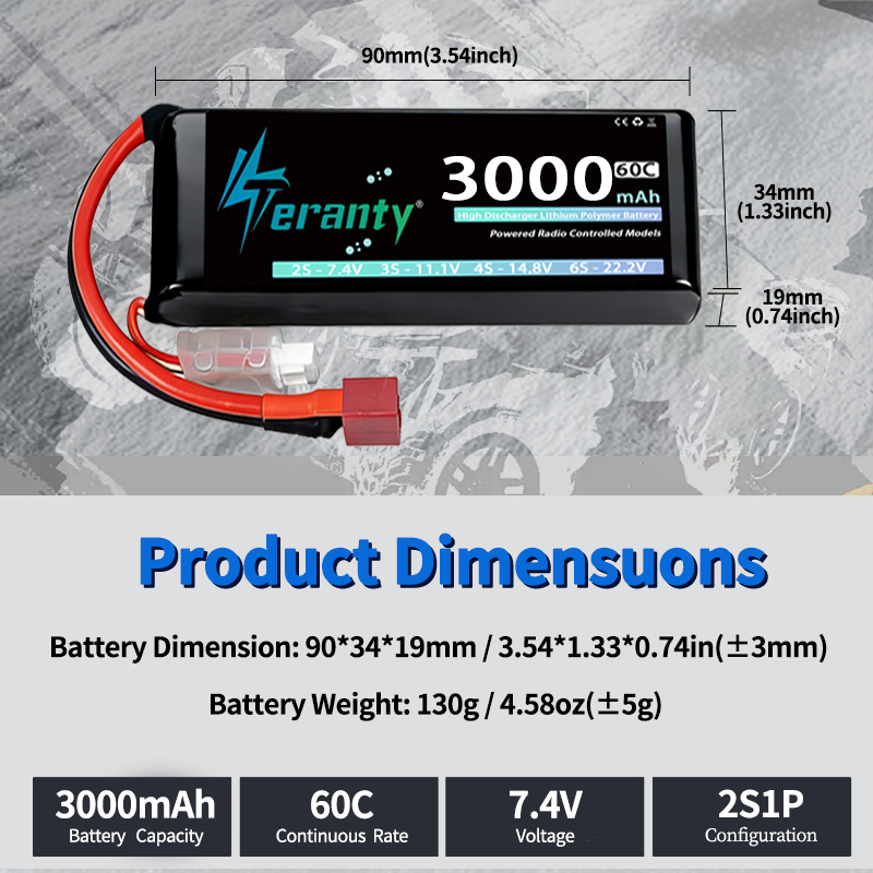 Bateria Lipo TERANTY 2S 3000mA - Drone Battery 3S avaliação e preço