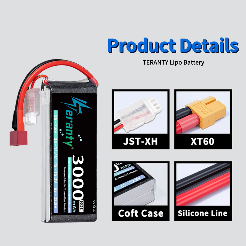 Bateria Lipo TERANTY 2S 3000mA - Drone Battery 3S avaliação e preço