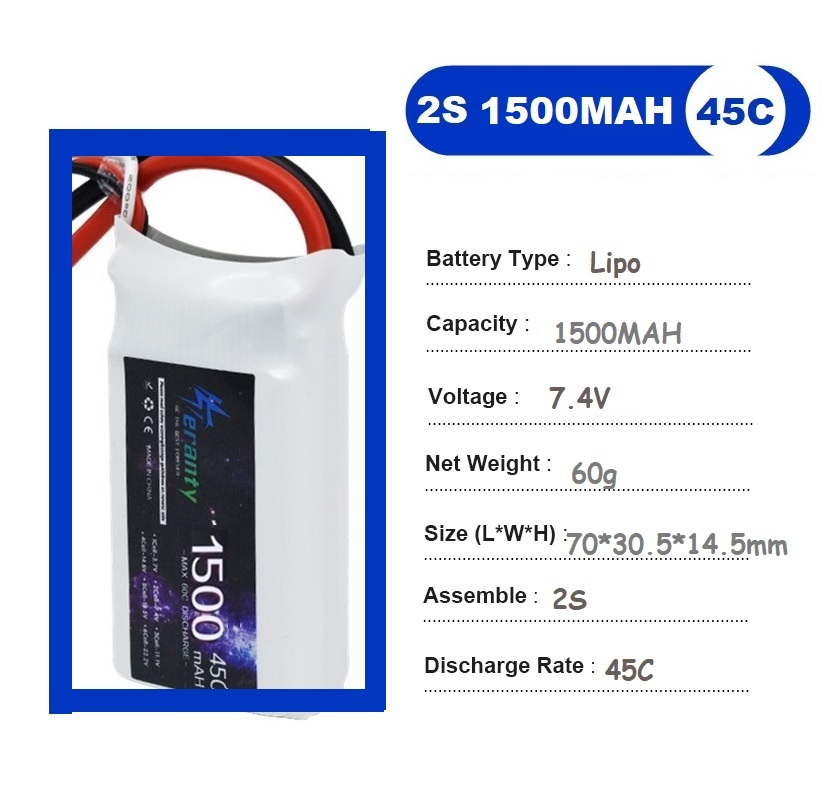 2 peças 7.4v lipo 2s bateria 1 - Drone Battery Lipo avaliação e preço